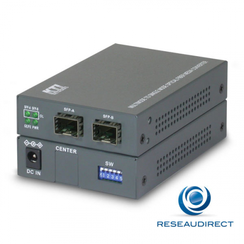 KTI KGC-311-N Bridge Convertisseur Fast et Gigabit Ethernet SFP 100/1000Mbs vers SFP 100/1000Mbs (24=)