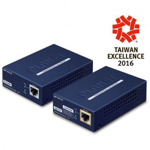 Planet LRP-101U-KIT Kit de déport ethernet PoE over Ethernet longue distance jusqu'à 500m transmetteur et récepteur
