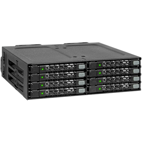 Backplane 8 Disques Durs/SSD 2,5" Sata dans 5"1/4