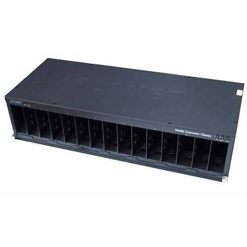 Planet MC-1500 Chassis 19pouces 15 slots pour convertisseur de média 220 Volts mono-alimentation