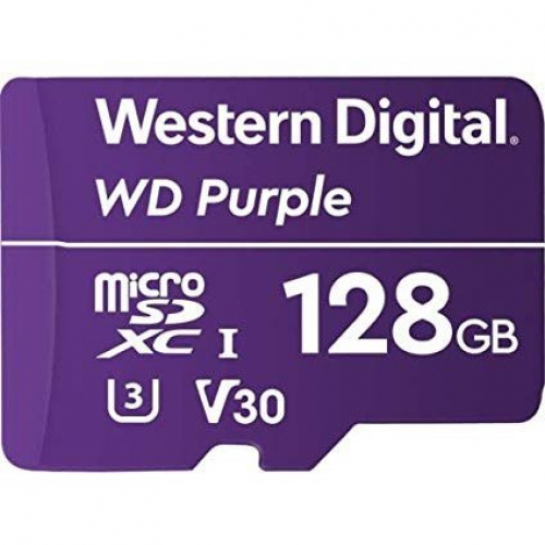Carte Micro SDXC WD Purple 128GB -25/+85°C