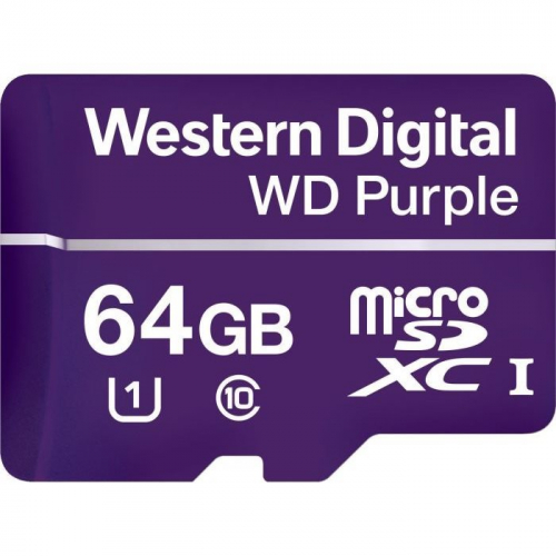 Carte Micro SDXC WD Purple 64GB -40/+85°C