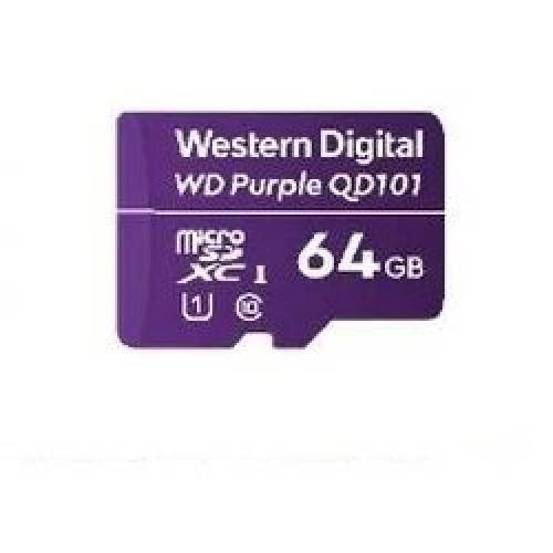 Carte Micro SDHC WD Purple 64GB -40/+85°C