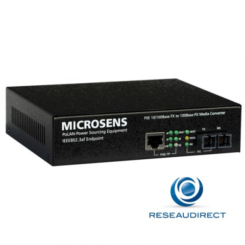 Microsens MS400092 Bridge Fast Ethernet POE 15.4 Watts 10/100Base-TX/100Base-FX 1310 nm Multimode 15 km 2 x SC
