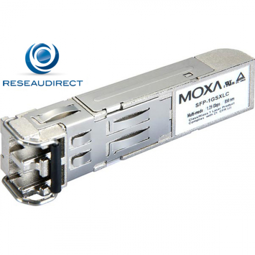 Moxa SFP-1GLXLC  module transceiver SFP 1000 Gbase LX LC duplex portée 10 Km sur fibre mono 9/125 =