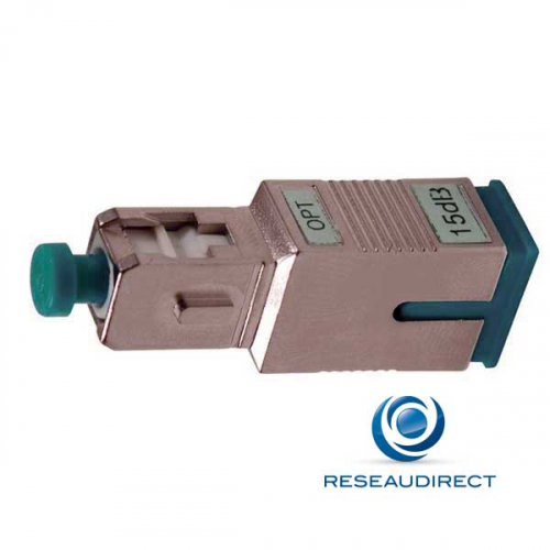 Netkea NTK09SCAATT003 Atténuateur fibre optique OS2 SC APC 3 dB Mâle/Femelle monomode 9/125 atténuation 1310nm et 1550nm (25=)