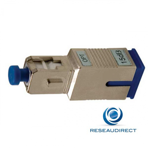 Netkea NTK09SC.ATT005 Atténuateur fibre optique OS2 SC PC 5 dB Mâle/Femelle monomode 9/125 atténuation 1310nm et 1550nm (25=)