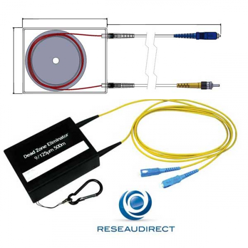 Netkea NTK09SC.SC.BA500 Bobine amorce fibre optique compacte OS2 SC SC monomode 9/125 longueur = 500 mètres