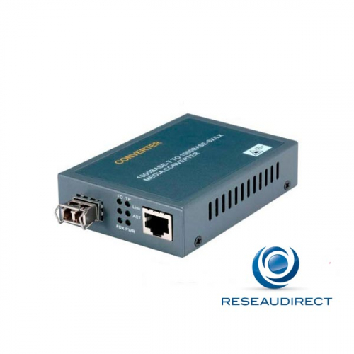 Netkea NTK-CSFP-FGRJ Bridge Convertisseur Ethernet 10/100/1000mbs Rj45 vers Gigabit 1000-x Solt SFP à équiper