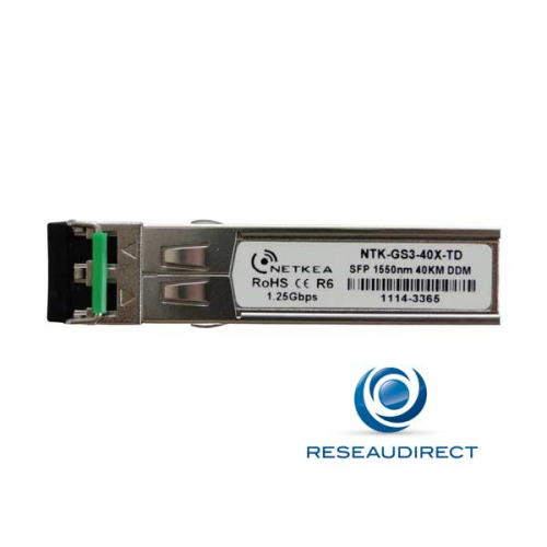 Netkea NTK-GS3-40X-TD Transceiver SFP 1000Base-EX 1000Mbs Monomode 1550nm 40km 2xLC DOM -40/+85°C