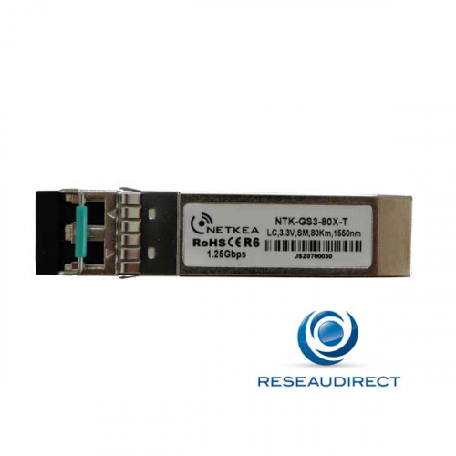 Netkea NTK-GS3-80X-T Compatible SFP GLC-ZX-SM 1000Base-ZX Monomode 1550nm 80km 2xLC -40/+85°C