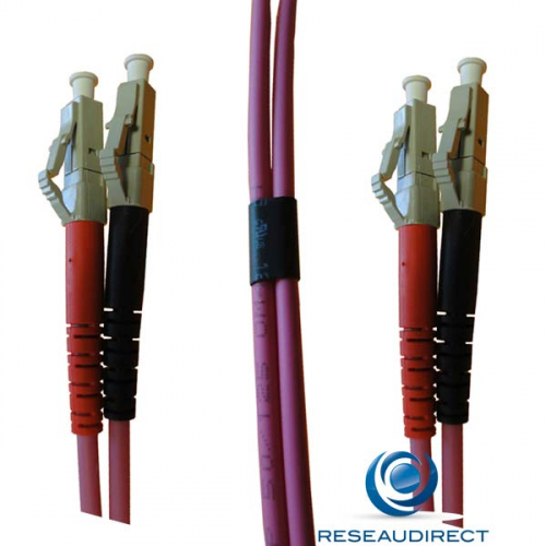 Netkea NTK53LCULCU040 Jarretière OM3 LC-UPC / LC-UPC Bi-fibre optique Scindex 2.8 mm Multimode 50/125  Lg=40 m (26/10)