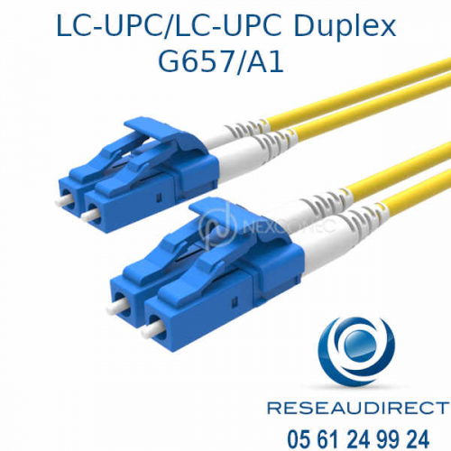 Nexconec cordon optique LC-UPC/LC-UPC duplex G657/A1