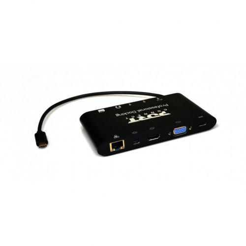 Docking TRAVEL type C 4K USB RJ45 SD card chargeur