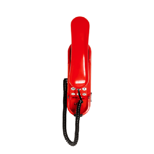 Depaepe PA600R Téléphone d'urgence HD2000 analogique à clavier rouge