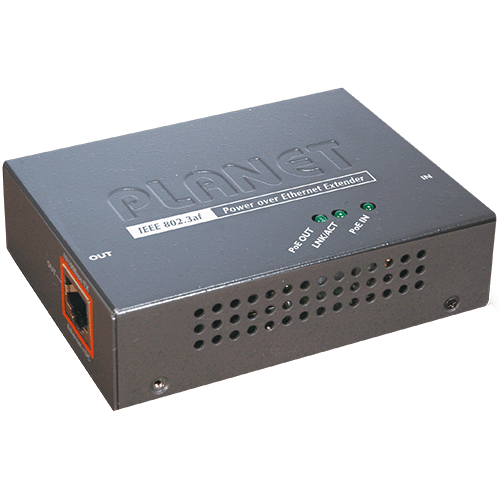 Planet POE-E101 Amplificateur POE Ethernet Doubleur de distance 100m + 100m Sans alimentation électrique