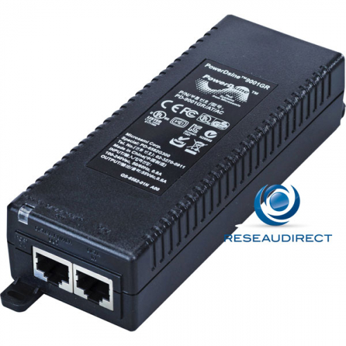 PowerDsine PD-9001GR/AC Injecteur POE 1 port Giga RJ45 30 watts Midspan POE+ 802.3 at mono-port 220V