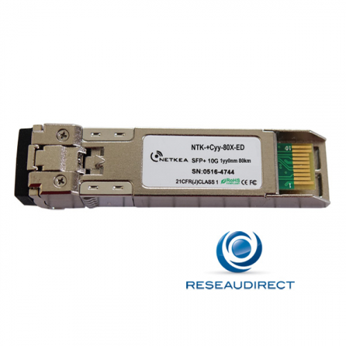 Netkea NTK-+C53-80X-ED transceiver SFP+ CWDM 10Gb/s Mono-mode 1530nm 24dB 80km 2xLC DDMI -40/+85°C