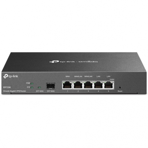 TP-LINK TL-ER7206 Routeur SafeStream VPN Multi-WAN Gigabit Omada Management Cloud 4 ports Wan max 100 IPSEC 50 OpenVPN ou L2TP 50 PPTP