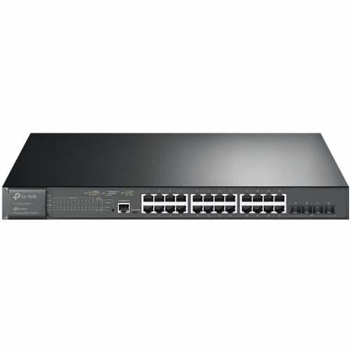 TP-Link SG3428XMP Switch POE 19 pouces administrable 24 ports Gigabit POE+ budget de 384 Watts 4 Slots 10G SFP+