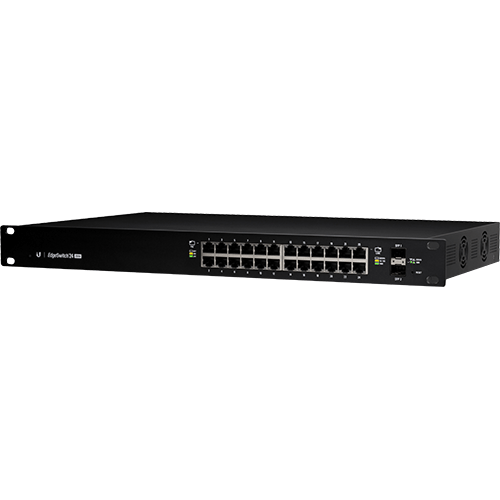 Ubiquiti ES24-250W EdgeSwitch commutateur POE 24 Giga actif 48V et passif 24V 2 SFP budget puissance 250W