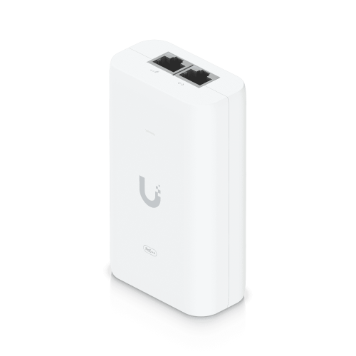 Ubiquiti U-POE+-EU Injecteur PoE 802.3af/at/bt 60 Watts Gigabit 1 port compact protection surtension et sur-intensité (25/10=)