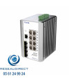 - CTS IPS-5112-8BT Commutateur industriel L2 10G POE 12 ports 90W-budget 300W 8 RJ45 100M-1G-10Gbase-T 4 x SFP+ 1G / 10G-X -40/+75°C 2 alimentations 48-57 VDC (26/7=)