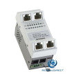 Microsens MS450187PM-48G6+ Switch 45x45 4x1000TX PoE+ 1x uplink RJ45 1 Downlink RJ45 PSE modèle vertical 44 57 VDC