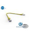 Platine Réseaux 2200J Cordon RJ45 cat6a SFTP 30cm blindé (écran et tresse) JAUNE LSOH 0,3 m Manchon qualité Premium testé Certifié