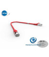 Platine Réseaux 2200r Cordon patch RJ45 cat6a SFTP 30cm blindé (écran et tresse) ROUGE LSOH 0,3 m Manchon qualité Premium testé Certifié