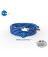 Platine Réseaux 2225B Cordon RJ45 cat6a SFTP 5m blindé (écran et tresse) BLEU LSOH Manchon qualité Premium testé Certifié 5 m