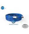 Platine Réseaux 2230b Cordon RJ45 cat6a SFTP 7m blindé (écran et tresse) Bleu LSOH Manchon qualité Premium testé Certifié 7 m