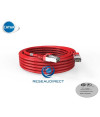 Platine Réseaux 2230r Cordon RJ45 cat6a SFTP 7m blindé (écran et tresse) Rouge LSOH Manchon qualité Premium testé Certifié 7 m