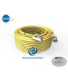 Platine Réseaux 2240j Cordon RJ45 cat6a SFTP 15m blindé (écran et tresse) JAUNE LSOH Manchon qualité Premium testé Certifié 15 m