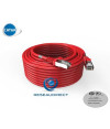 Platine Réseaux 2240r Cordon RJ45 cat6a SFTP 15m blindé (écran et tresse) ROUGE LSOH Manchon qualité Premium testé Certifié 15 m