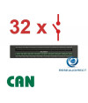 Vutlan VT440 Module 32 contacts secs entrants sur réseau CAN Open fixations 19 pouces chaînable 225m