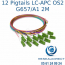 Nexconec-pack de 12 Pigtails OS2 G657-A1 LC-APC VERTS