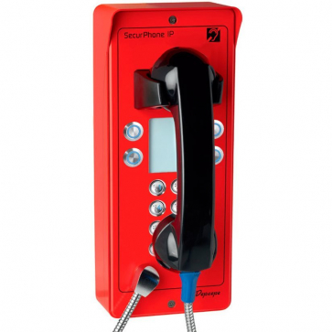 Téléphone d'urgence ext avec clavier + 4 mém rouge
