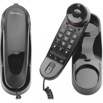 Téléphone analogique mural noir Premium20