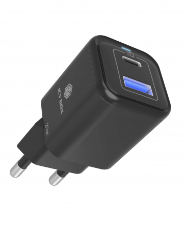 Cargeur rapide USB GaN 1x USB-C 1x USB-A 20W