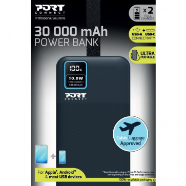 Powerbank 30,000mAh avec écran LCD
