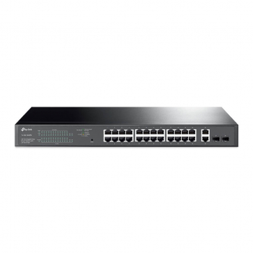 Switch 19" 26 ports Giga (24 x PoE 250W) + 2 SFP