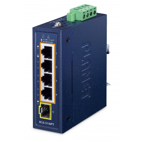 Switch Indus compact 4 ports Giga PoEat 120W 1xSFP